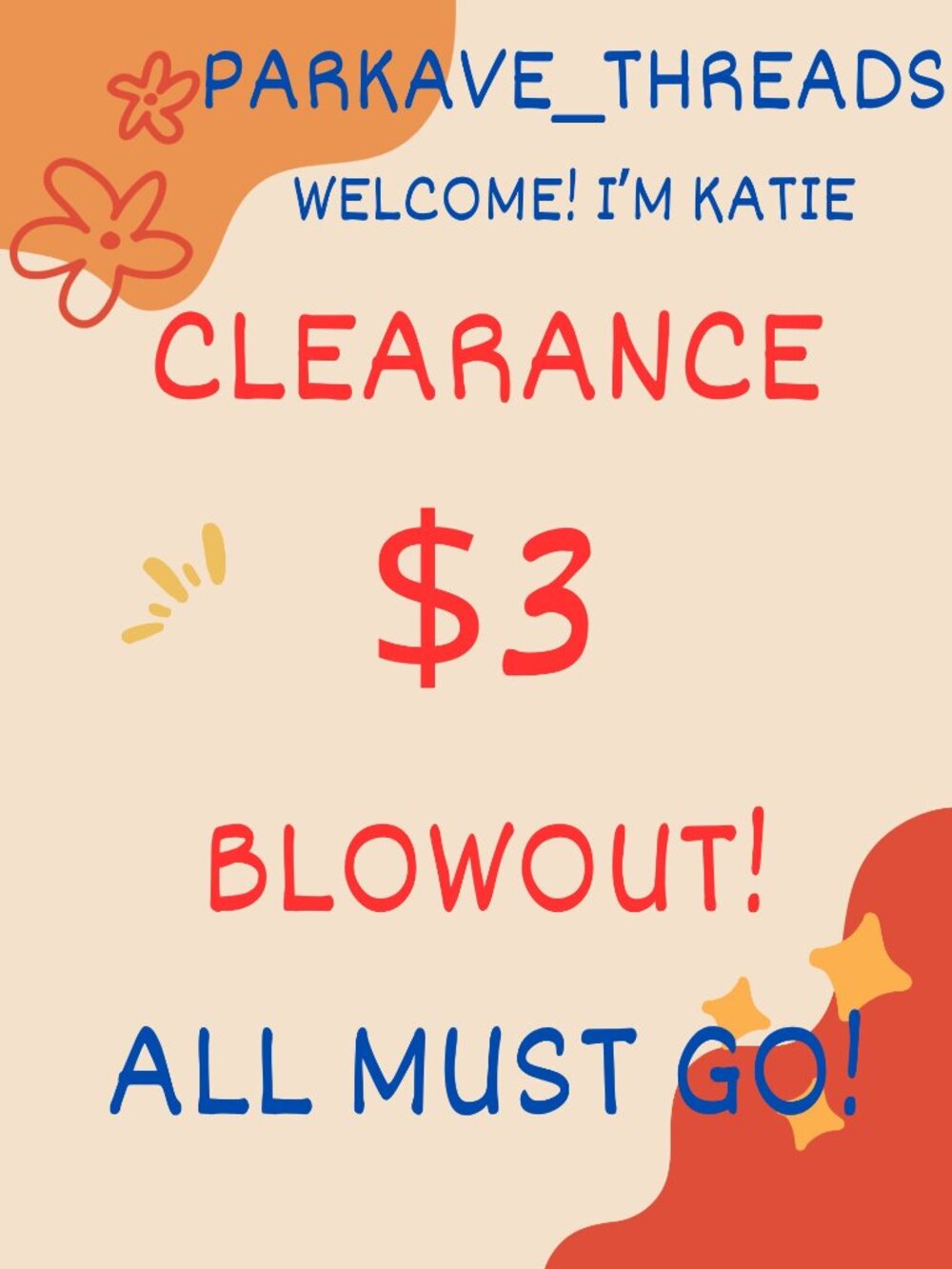 $3 Clearance BLOWOUT! 2 ITEM MINIMUM PLEASE!